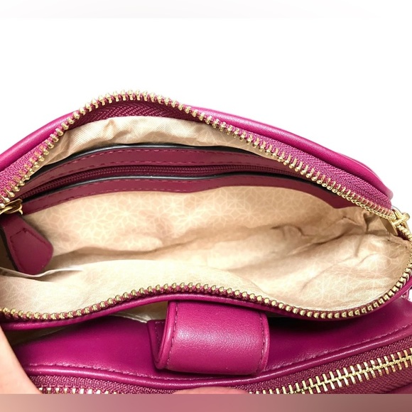 Pink Purse Crossbody Bag Purple Fuchsia 8"x4"x3" Shoulderbag - Picture 6 of 9